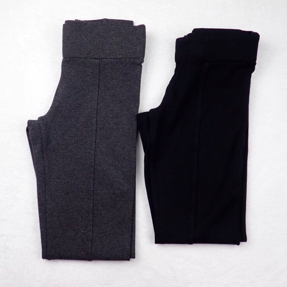 ZARA Collection Women & Basic Lot of 2 SZ S Ponte Gray & Black Leggings